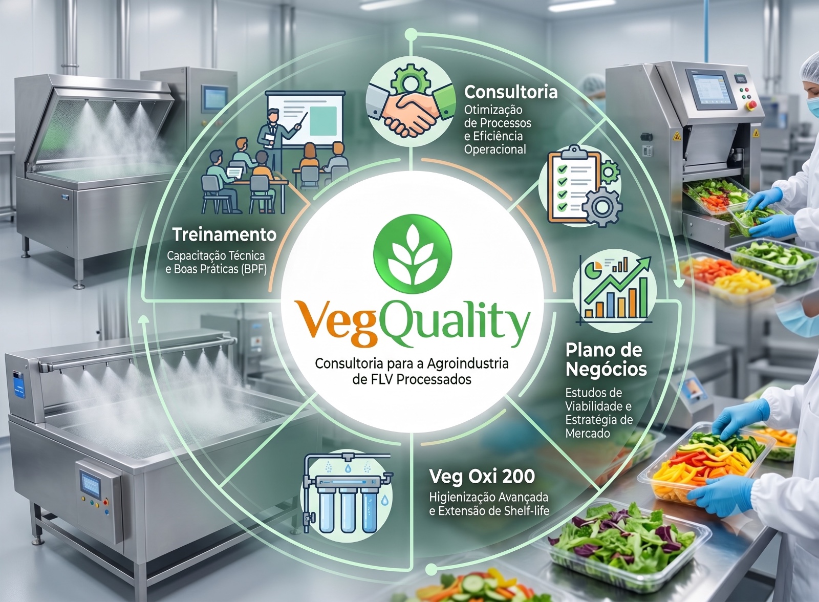 Tecnologia para conservação e qualidade de vegetais frescos.